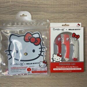 Hello Kitty x The Crème Shop Dermaplane Sculpt Razors & Sheet Face Mask Bundle